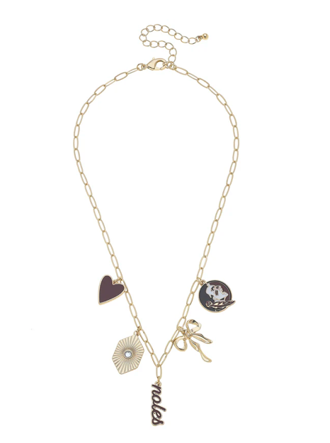 Paper Clip College Charm Collector Necklace