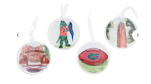 Set of 4 Florida Ornaments