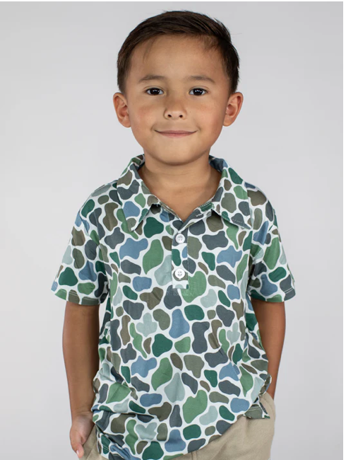 Polo Shirt in Camo by Goosies