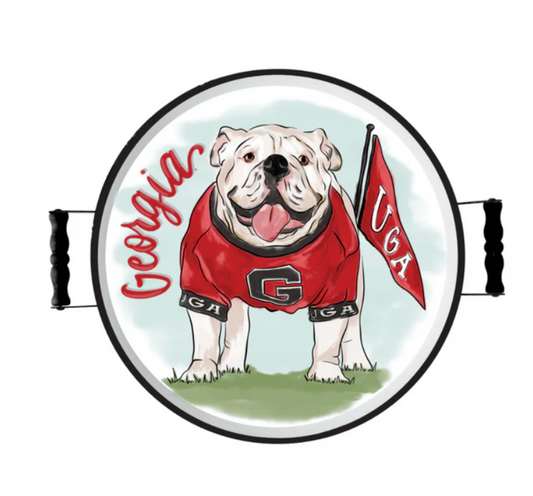 Georgia Mascot Enamel Tray
