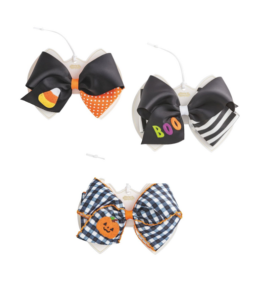 Pumpkin Embroidered Bows