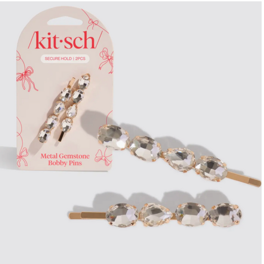 Holiday Gemstone Bobby Pins 2pc Set