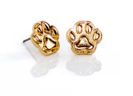 Paw Print Stud Earrings