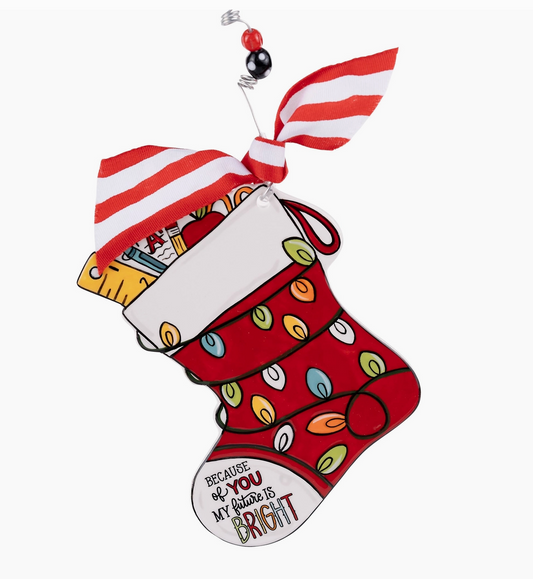 Future Bright Teacher Stocking Ornament