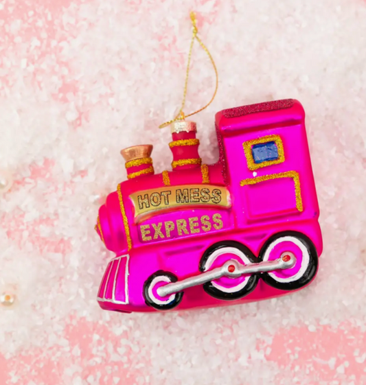 Hot Mess Express Glass Ornament