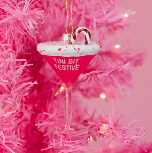 Tini Bit Festive Glass Ornament