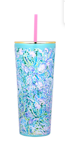 Lilly Pulitzer Tumbler with Straw