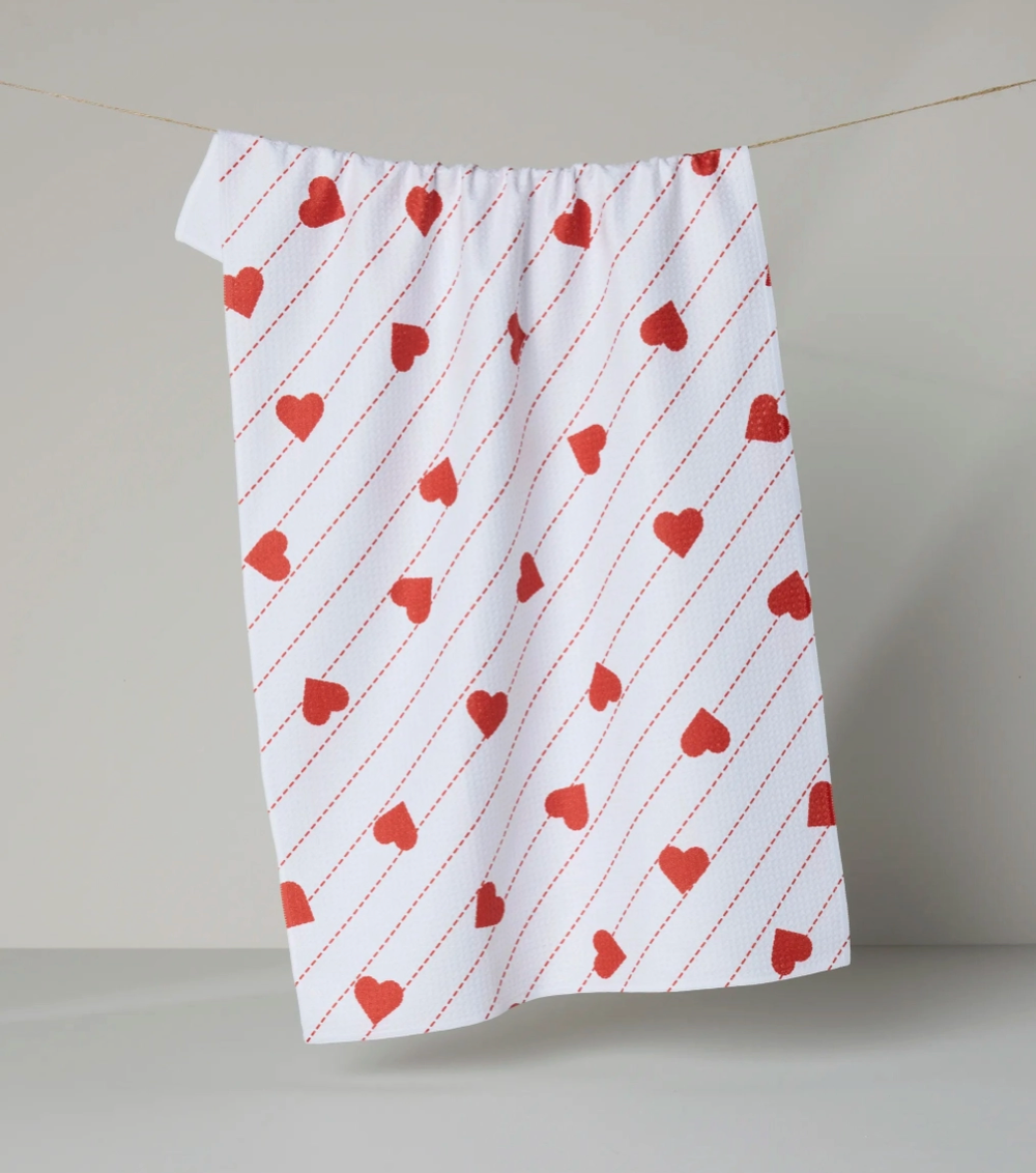 Valentine Geometry Towels
