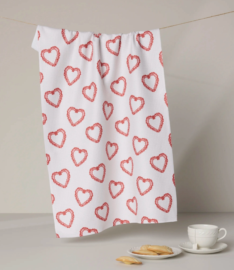 Valentine Geometry Towels