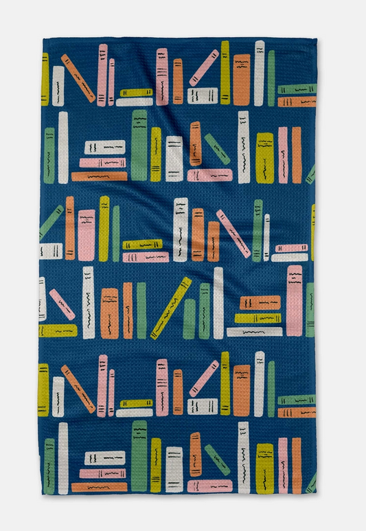 Bookish Stripes Tea Towel by Geometry