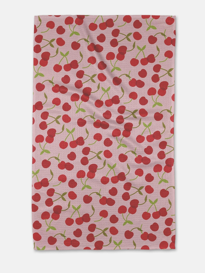 Cherry Cherries Tea Towel by Geometry