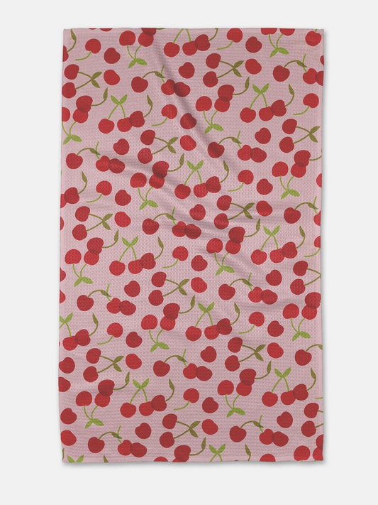 Cherry Cherries Tea Towel by Geometry