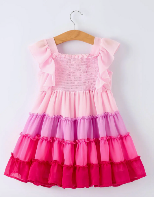 Ombre Ruffle Dress