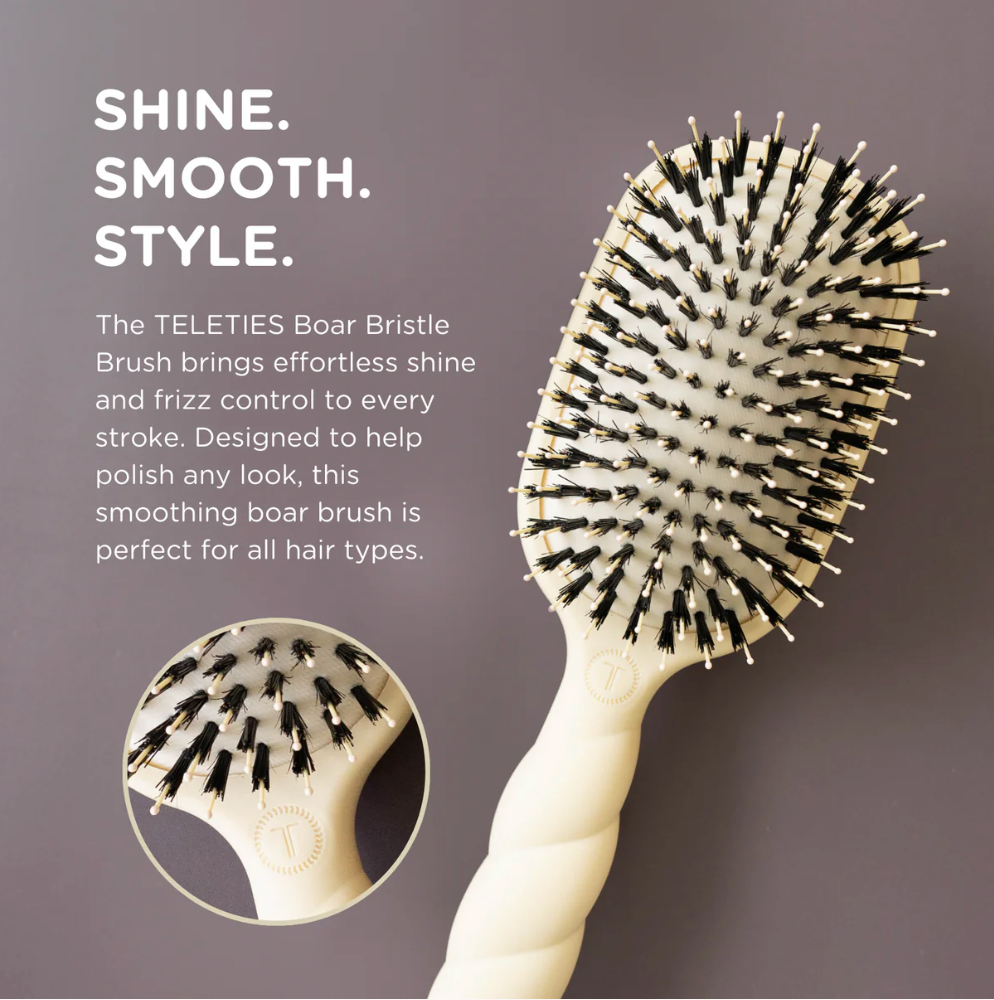 Boar Bristle Hair Brush by Teleties
