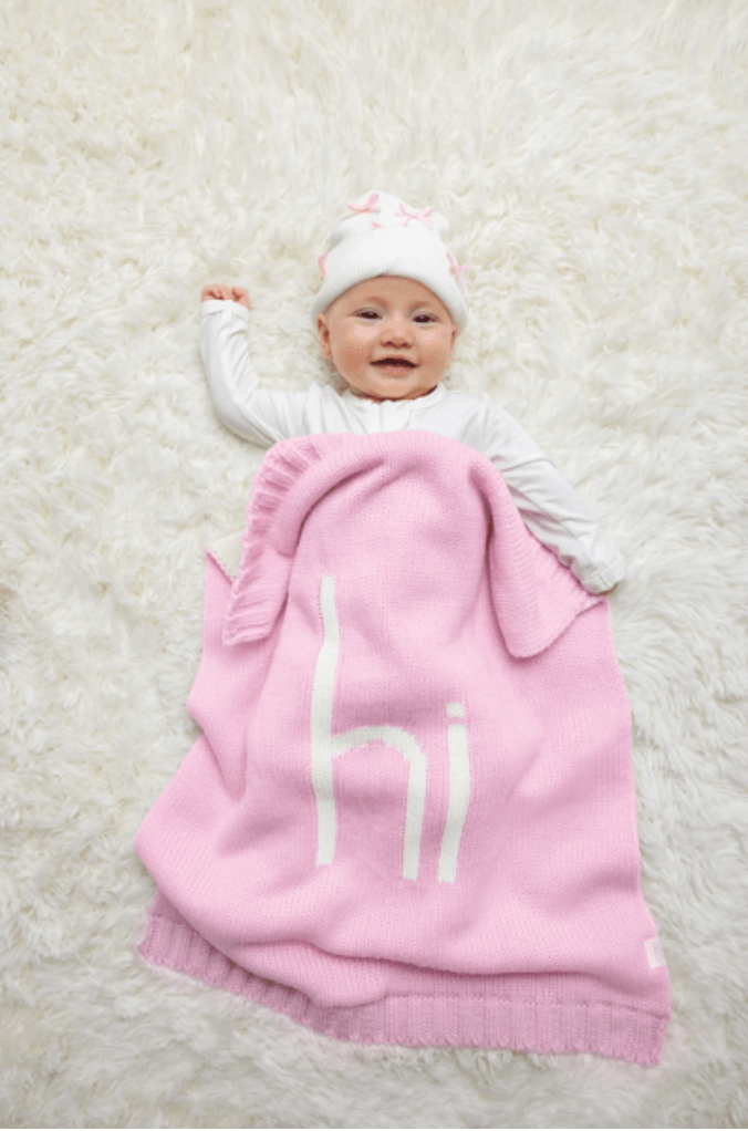 HI Knit Baby Blanket