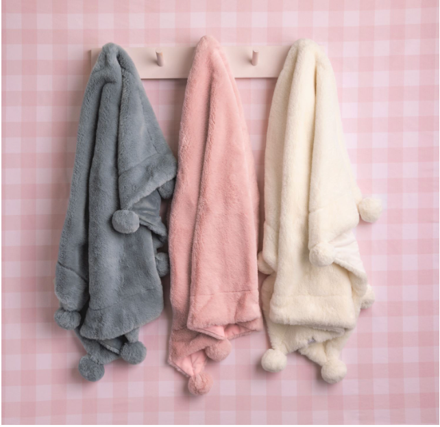 Pom Pom Blanket with Personalization