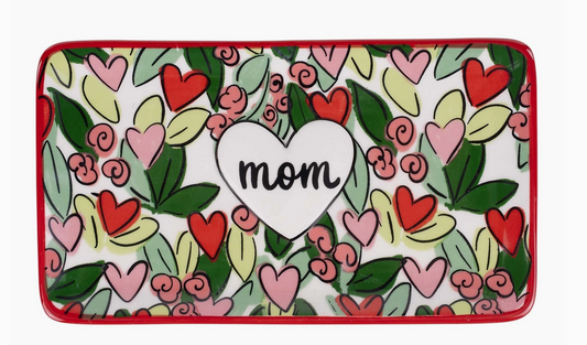 Mom Hearts & Flowers Trinket Tray