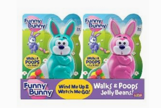 Funny Bunny Windup Walk & Poop Jelly Bean Dispenser