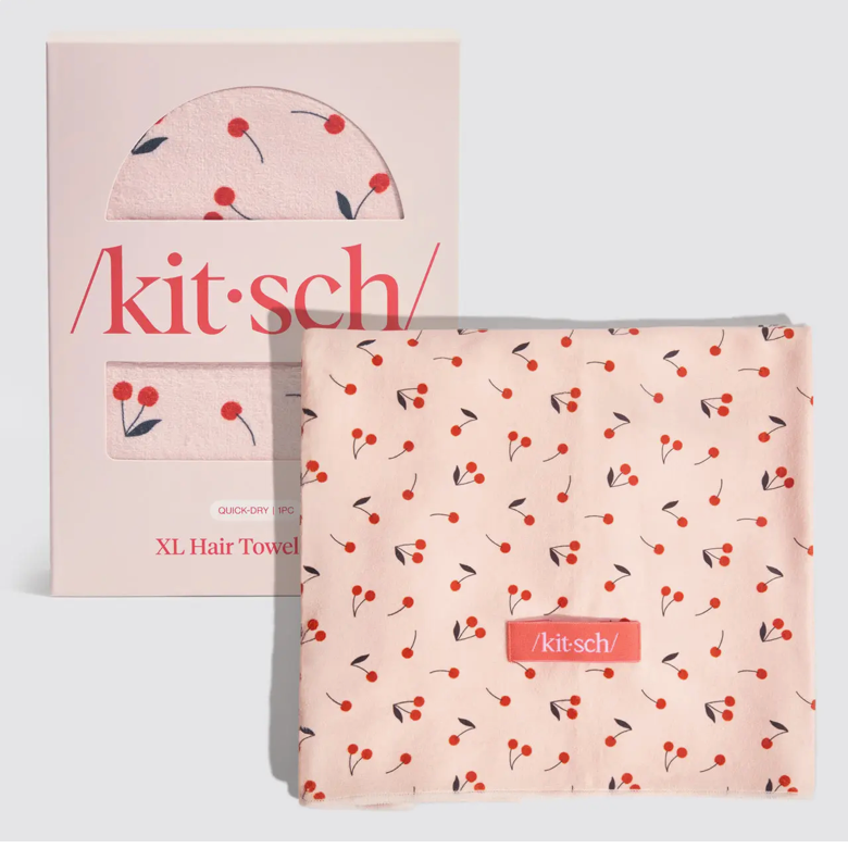 Xl Hair Towel Wrap - Cherry Print