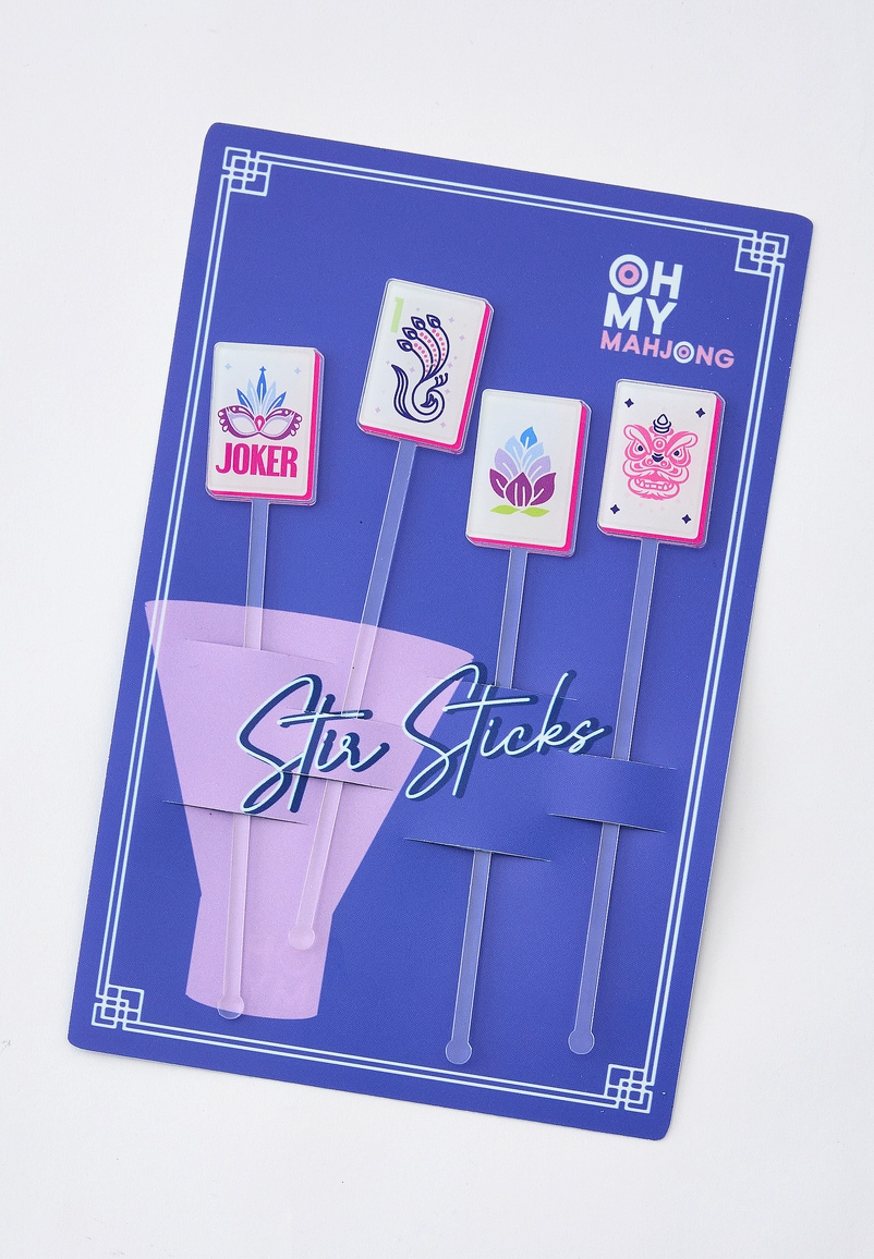 Tile Acrylic Cocktail Stir Sticks