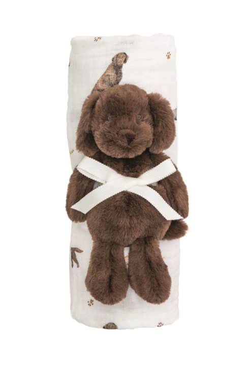 Dog Swaddle & Rattle Set