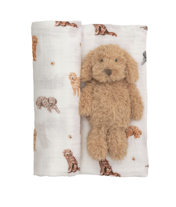 Dog Swaddle & Rattle Set