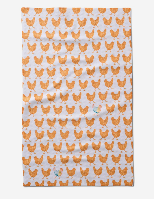 Fun Spring Chicks Tea Towel by Geometry