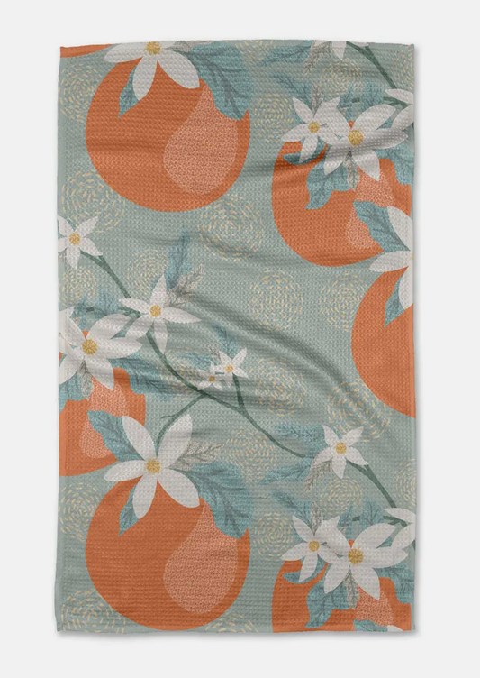 Orange Blossom Tea Towel by Geometry