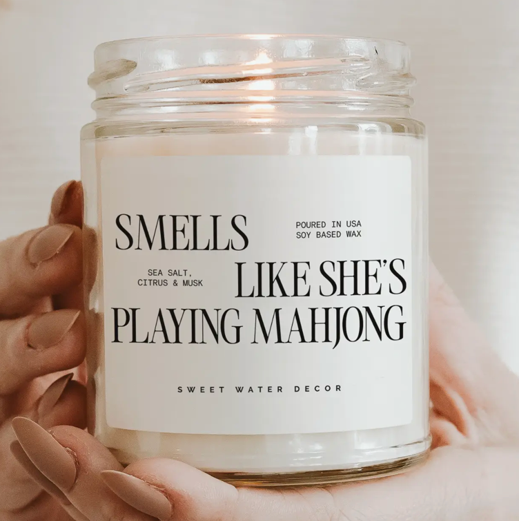 Smells Like She's Playing Mahjong 9 oz Soy Candle