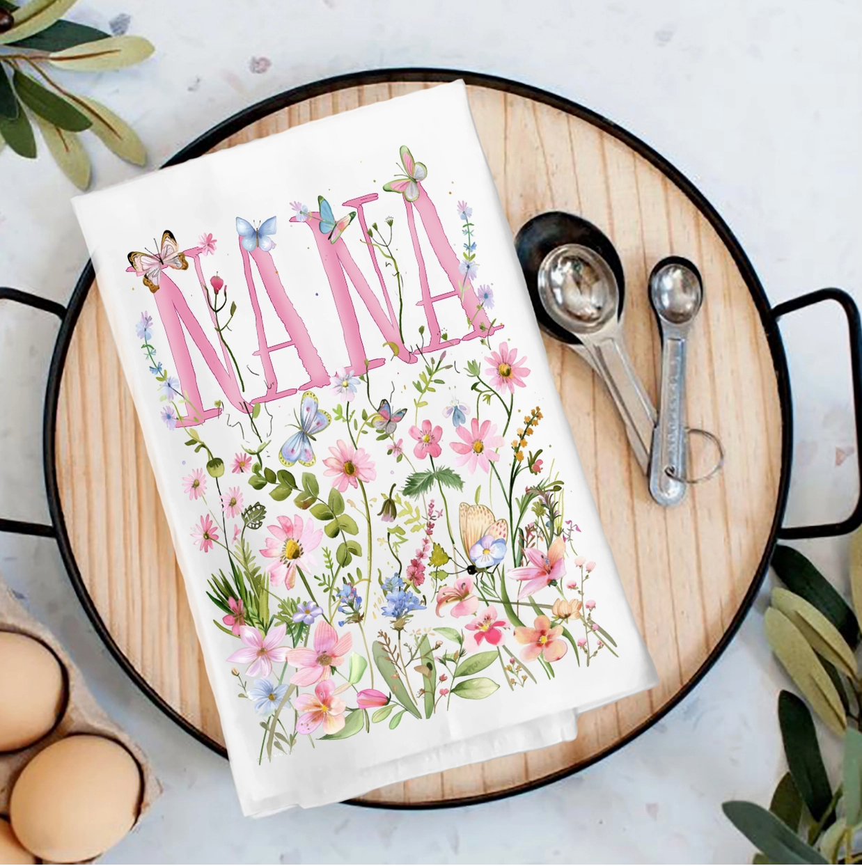 Mother's Day Wild Flowers Tea Towel