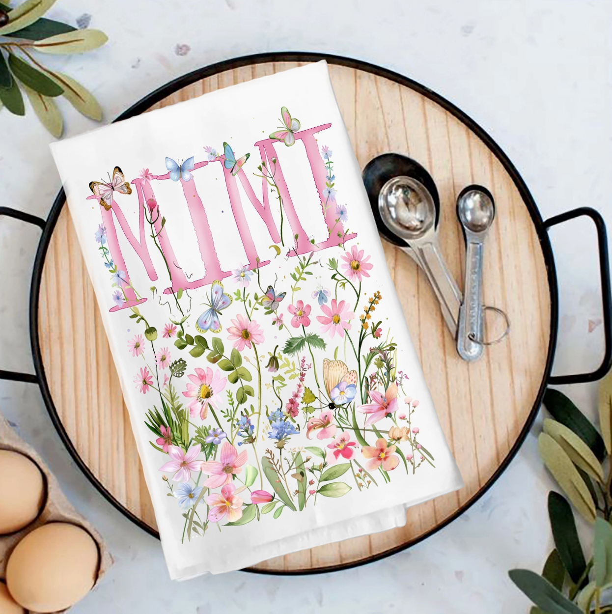 Mother's Day Wild Flowers Tea Towel