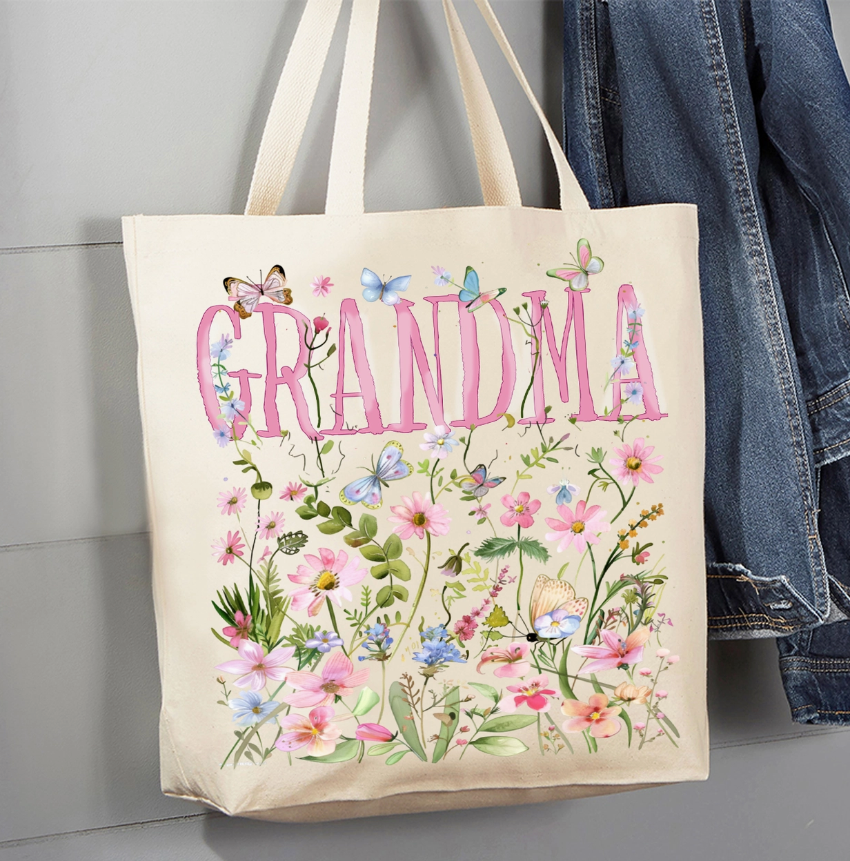 Mother's Day Wild Flowers Canvas Tote Bag