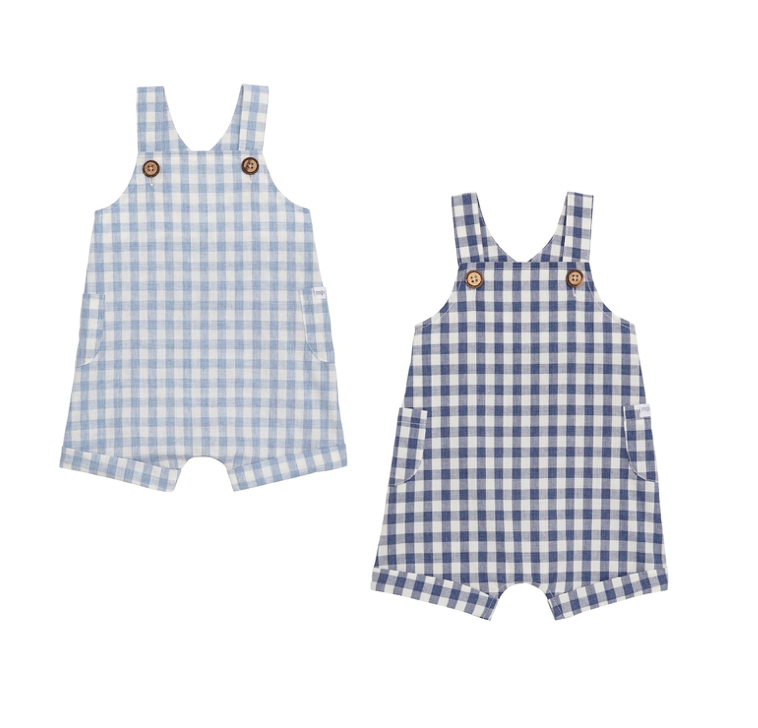 Gingham Shortalls with Personalization