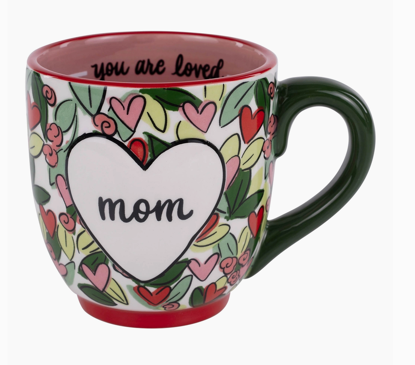Mom Hearts & Flowers Mug