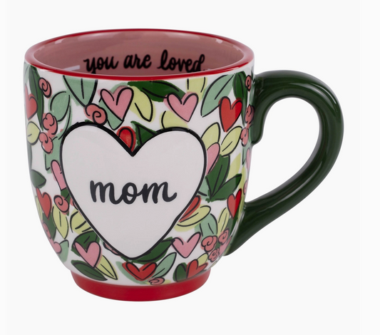 Mom Hearts & Flowers Mug