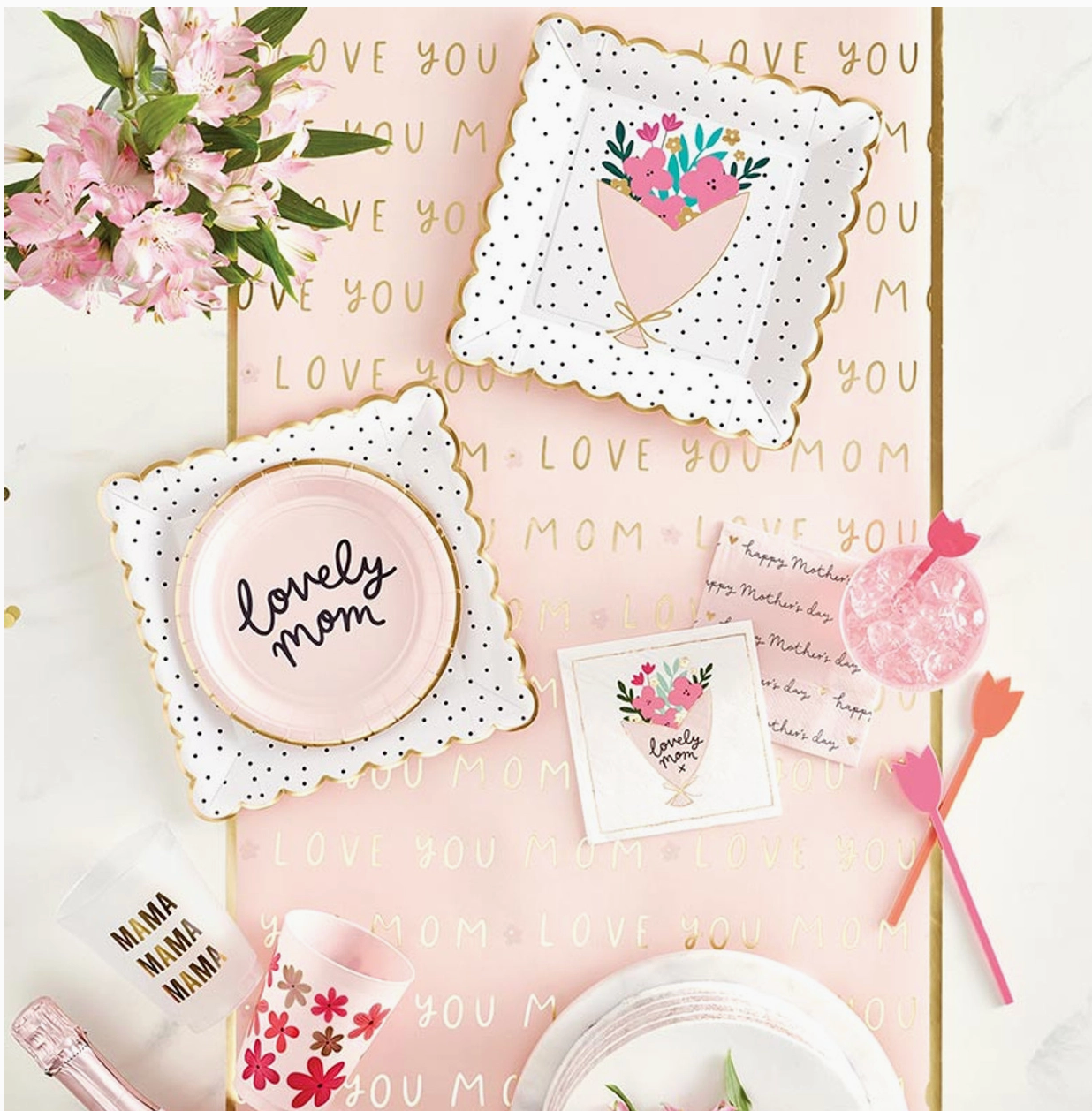 Lovely Mom Foil Paper Goods