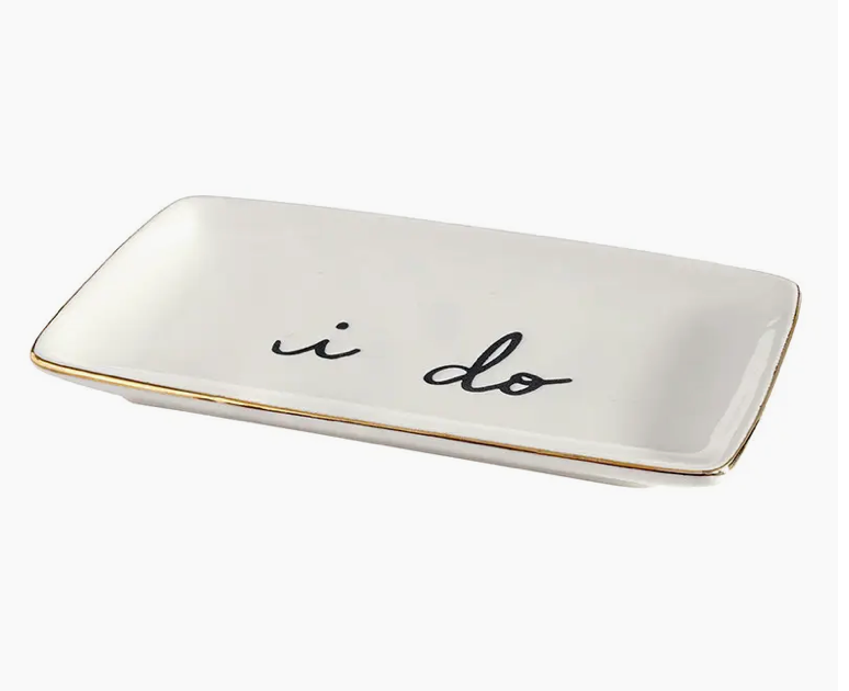 I Do Ceramic Trinket Tray