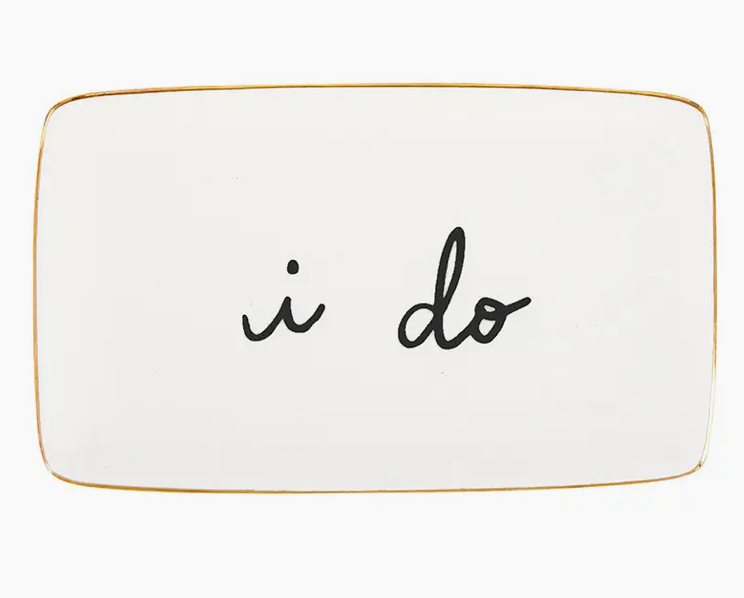 I Do Ceramic Trinket Tray