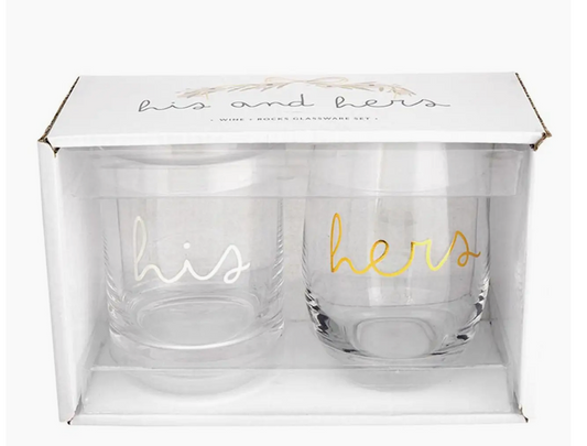 His / Hers Glassware Set