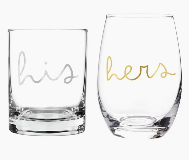 His / Hers Glassware Set