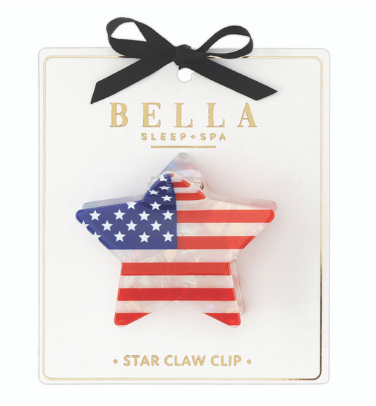 Claw Clip - Red White Blue Star