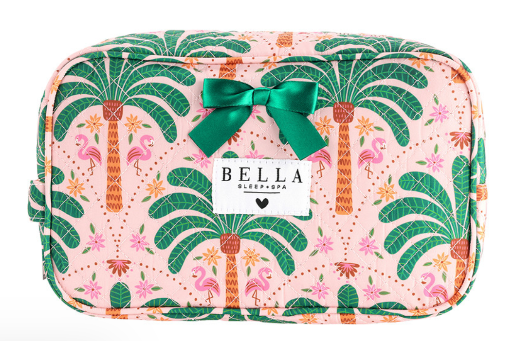 Quilted Cosmetic Bag with Monogram