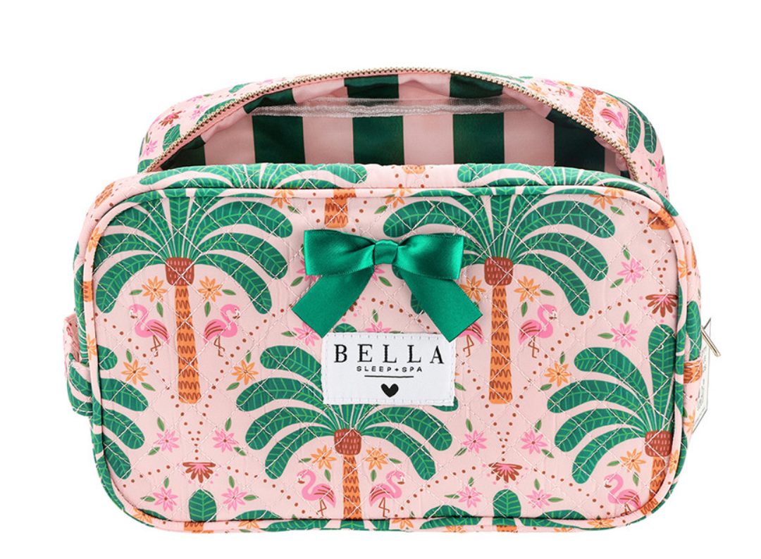 Quilted Cosmetic Bag with Monogram