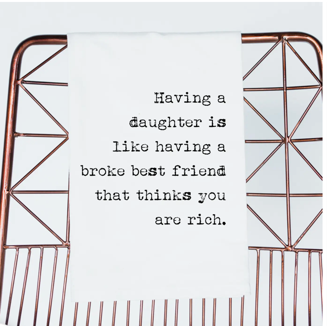 Broke Bestie Dish Towel