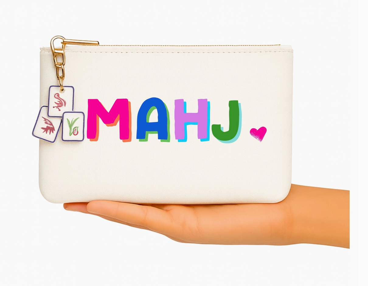 Mahjong Bag w/ Tile Zipper