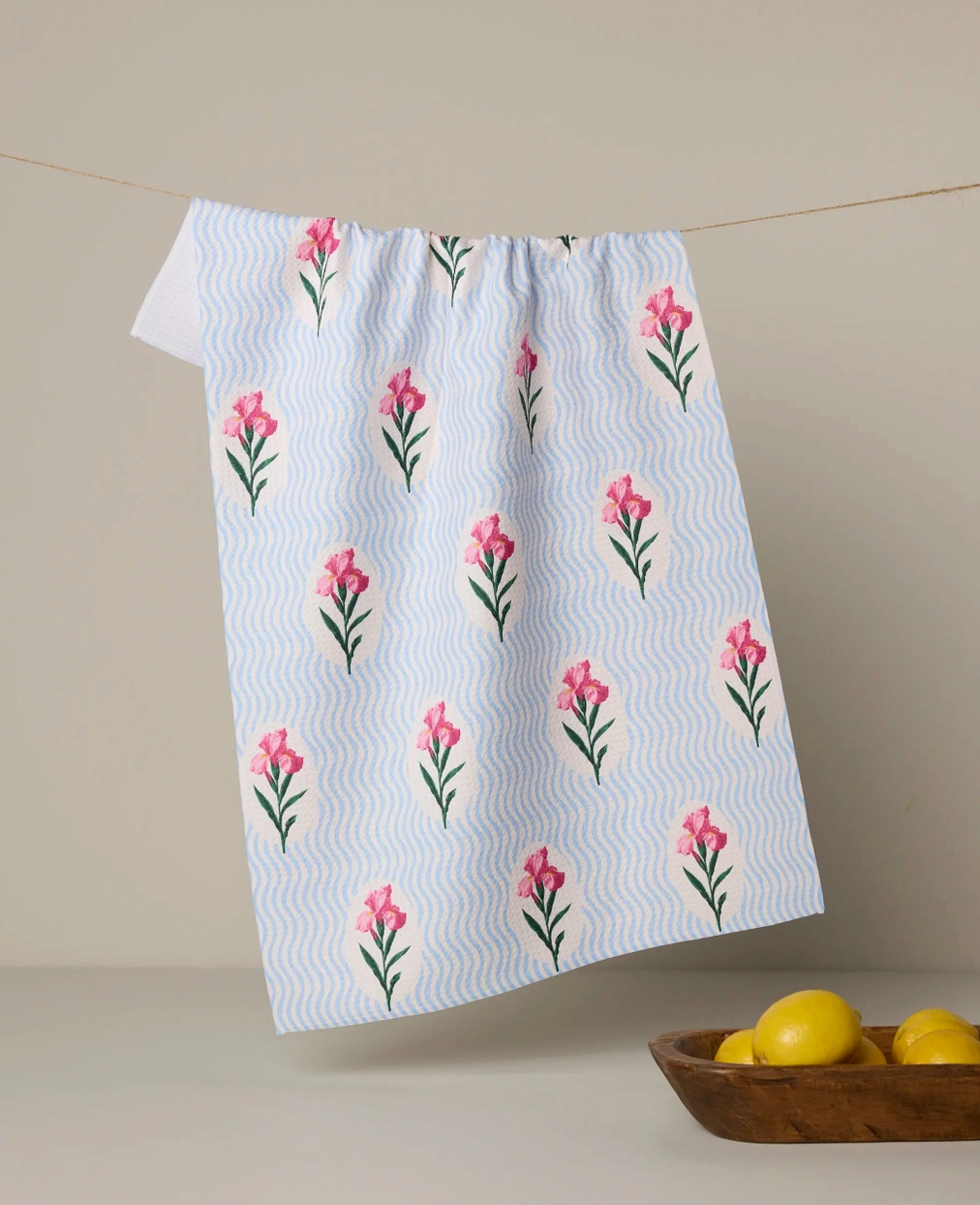 Spatial Bloom Tea Towel by Geometry