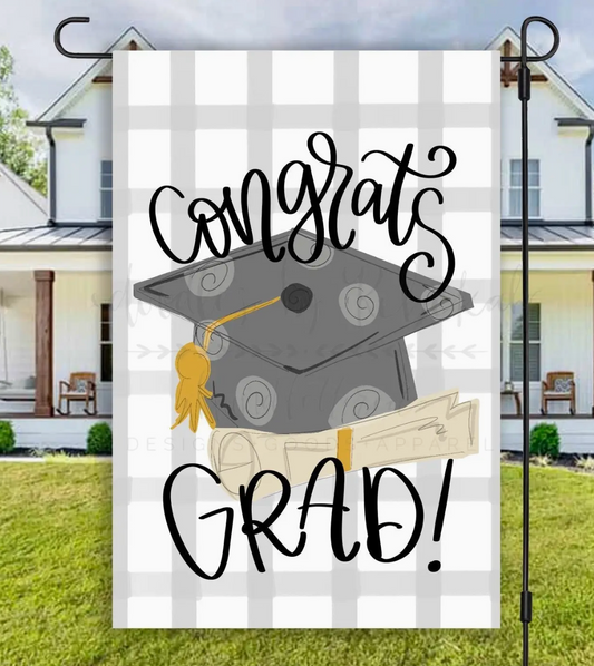 Congrats Grad! Garden Flag