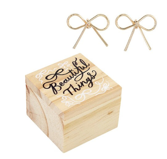 Treasure Box Bow Earring