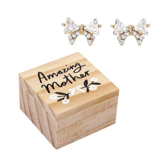 Treasure Box Bow Earring
