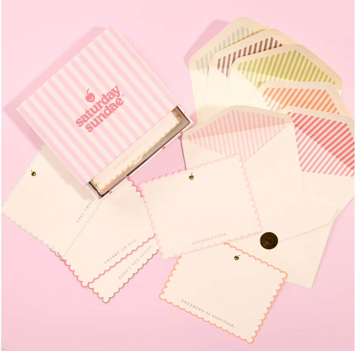 Sugar Sprinkles Cherry on Top Notecard Set